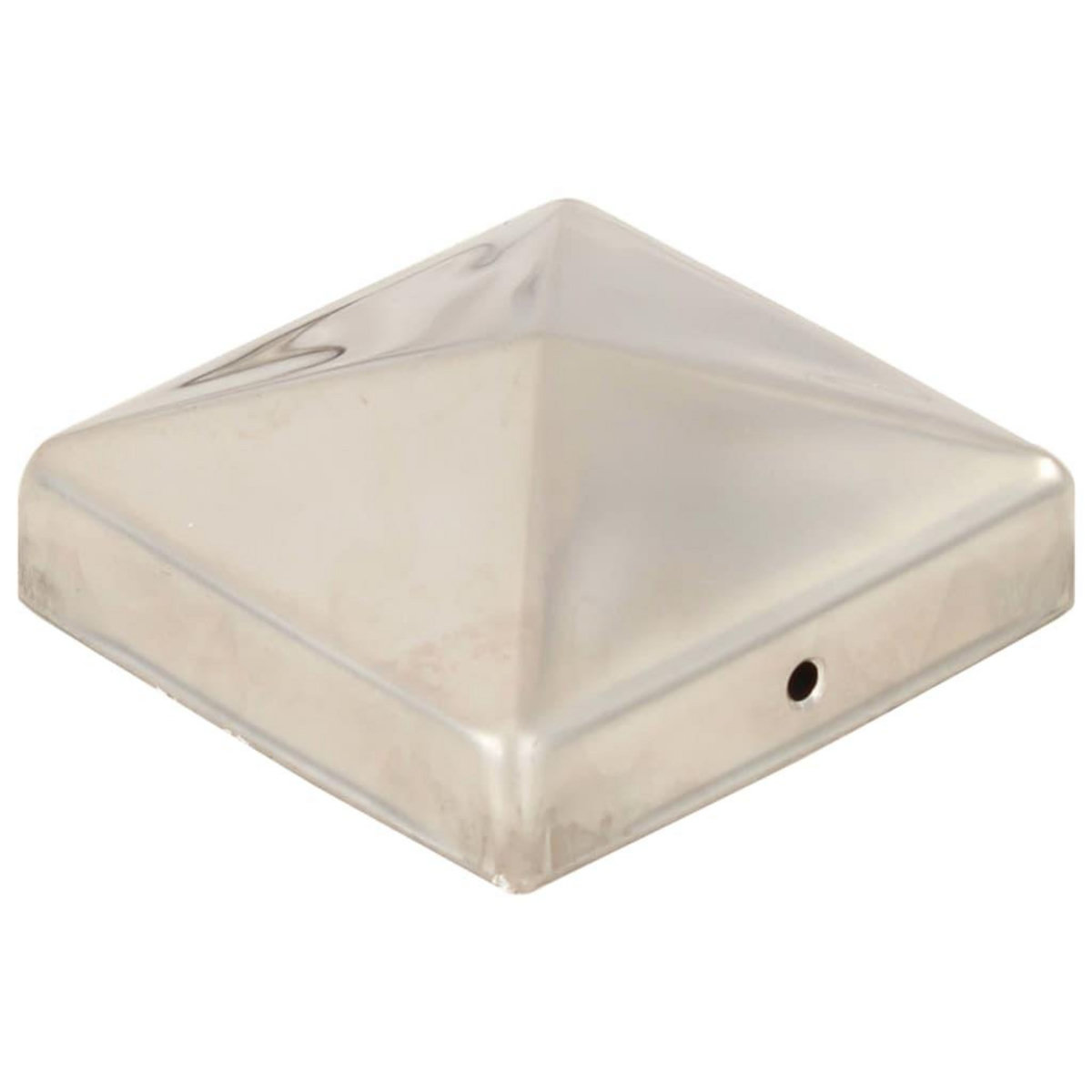 VIDAXL Bouchons de poteau de cloture pyramidaux 6 pcs Inox 81x81 mm