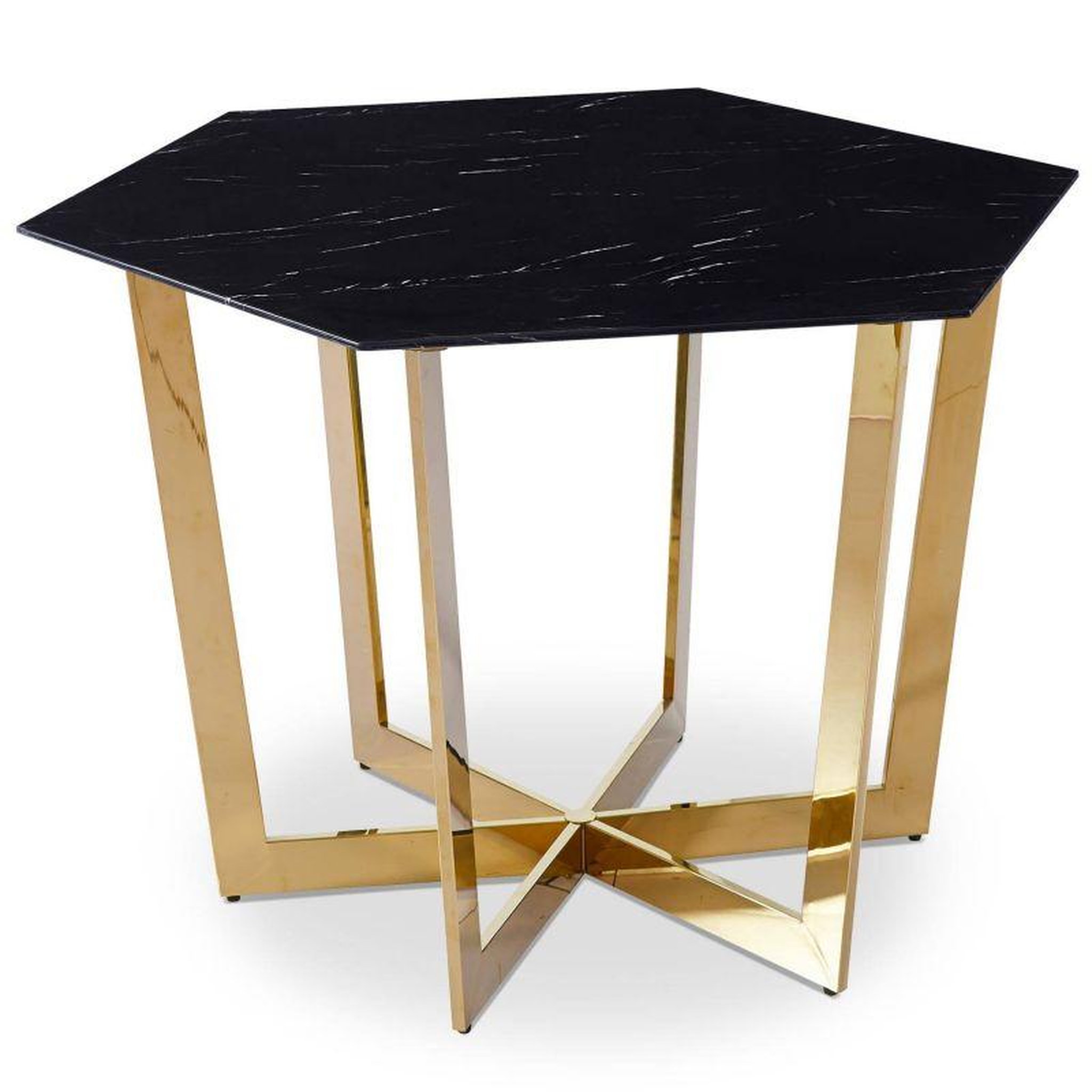 Voir la diapositive 1 : Paris Prix Table de Repas Design  Dizazi  120cm Noir & Or