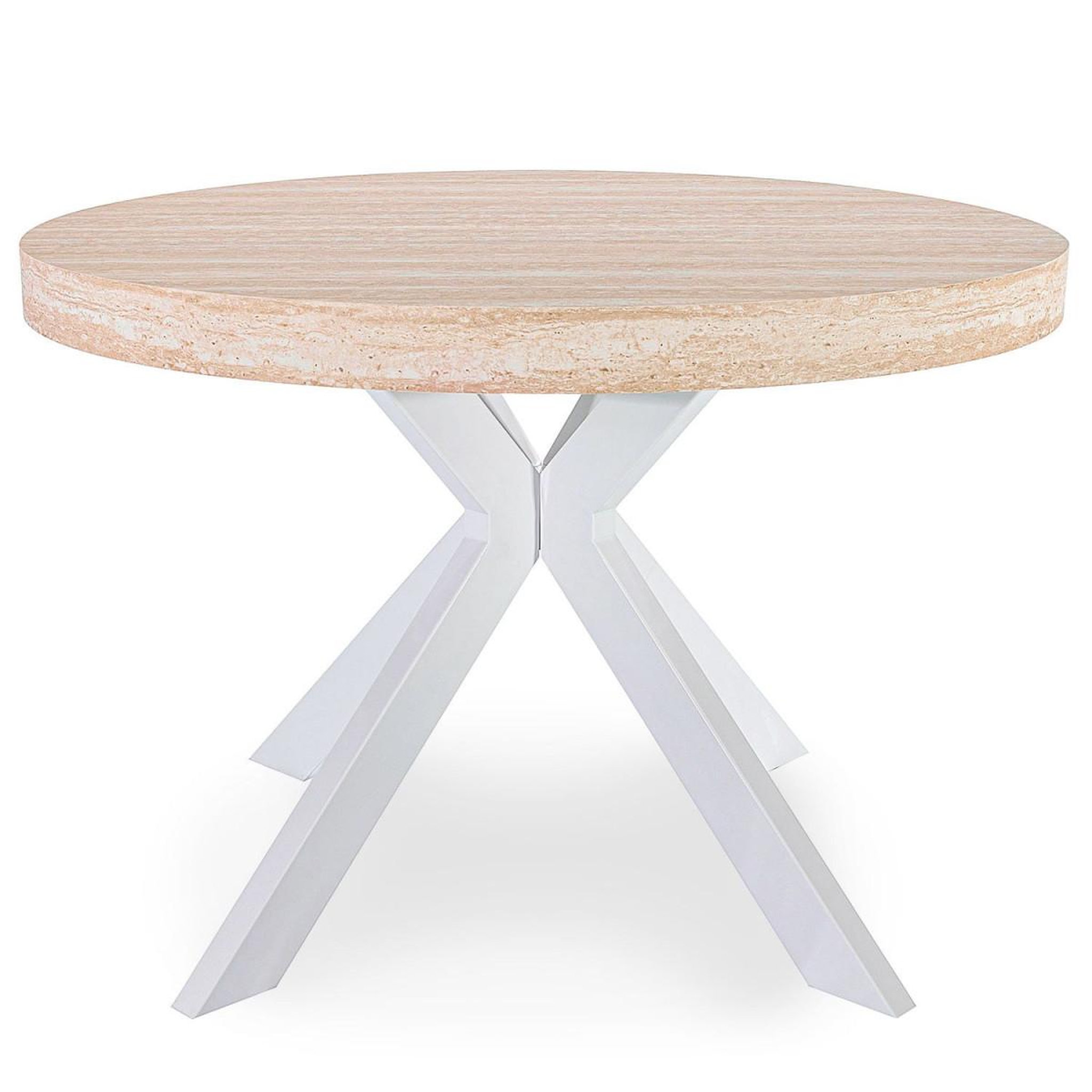 Voir la diapositive 2 : Paris Prix Table à manger extensible  zefane  110-260cm beige & blanc