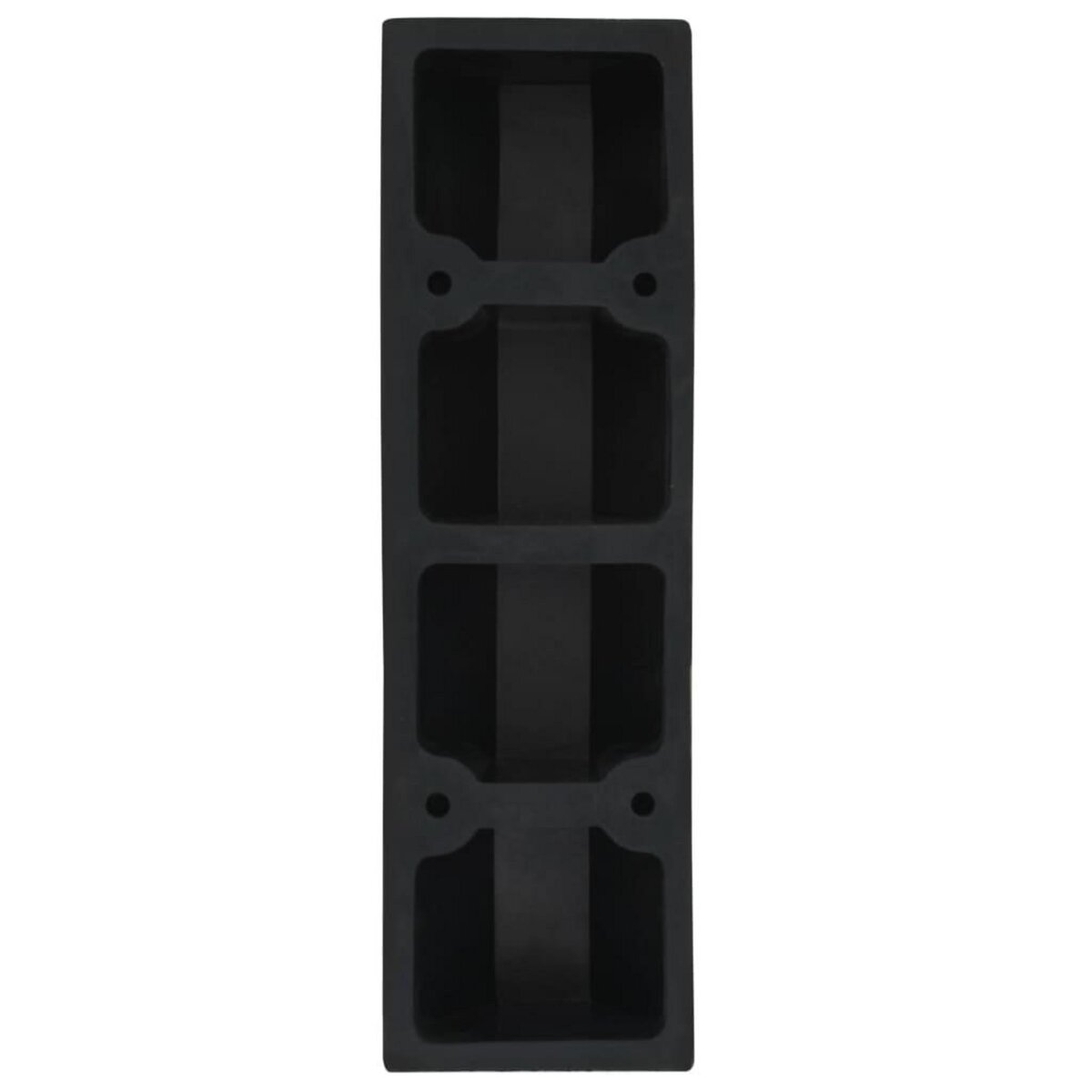 VIDAXL Butoir de stationnement 2 pcs Caoutchouc 49 x 15 x 9 cm