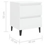 Voir la diapositive 6 : VIDAXL Tables de chevet 2 pcs blanc brillant bois d'ingenierie