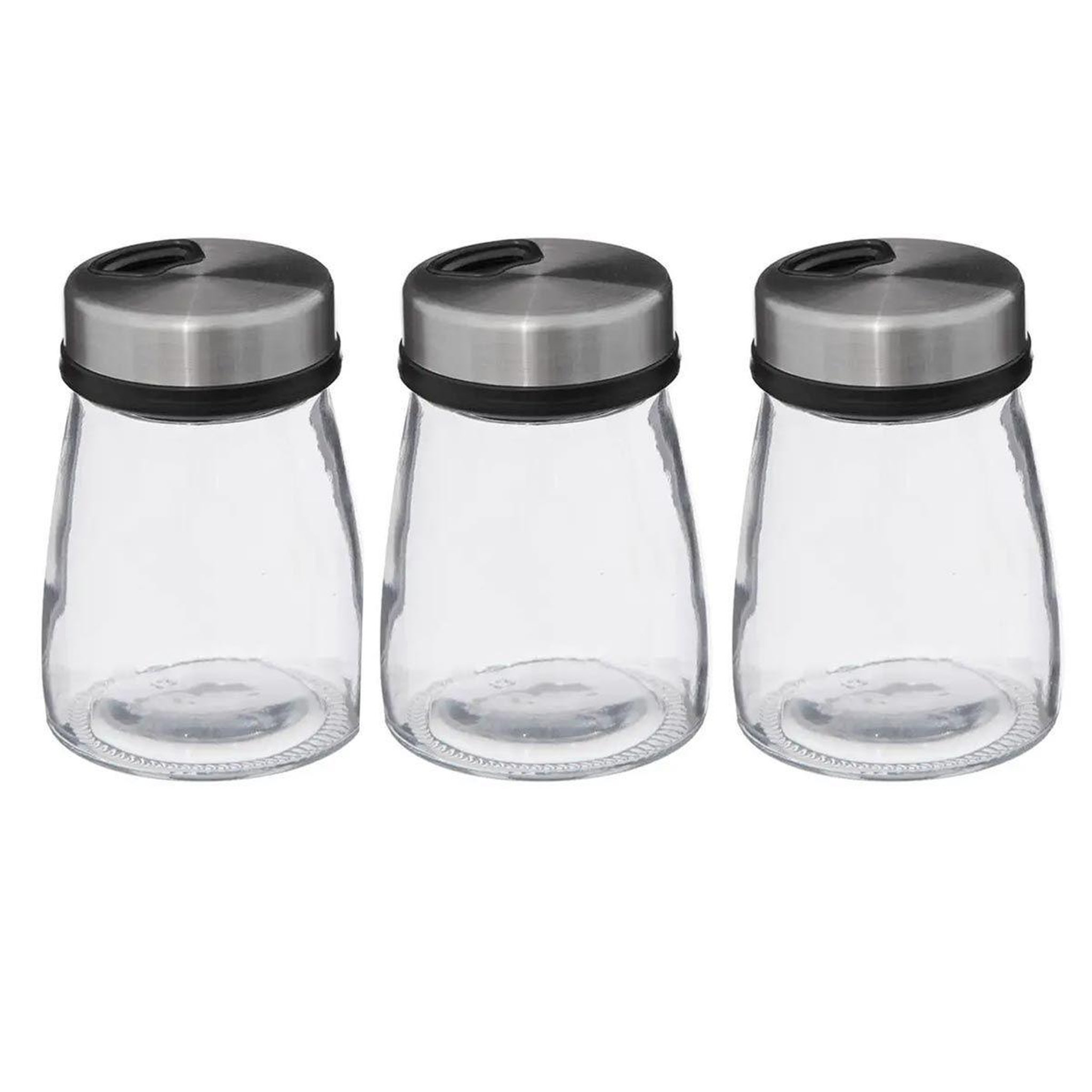 Voir la diapositive 1 : FIVE Lot de 3 bocaux à épices  set  0,16l transparent