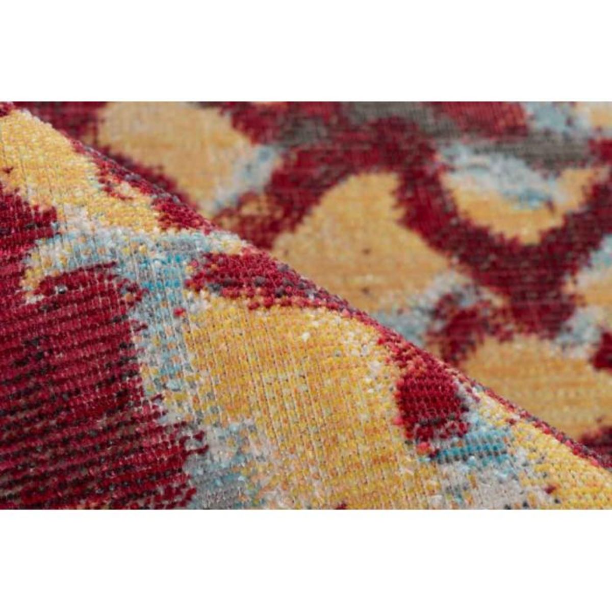 Paris Prix Tapis Tissé Imprimé à Poils Courts  Dilan  Rouge