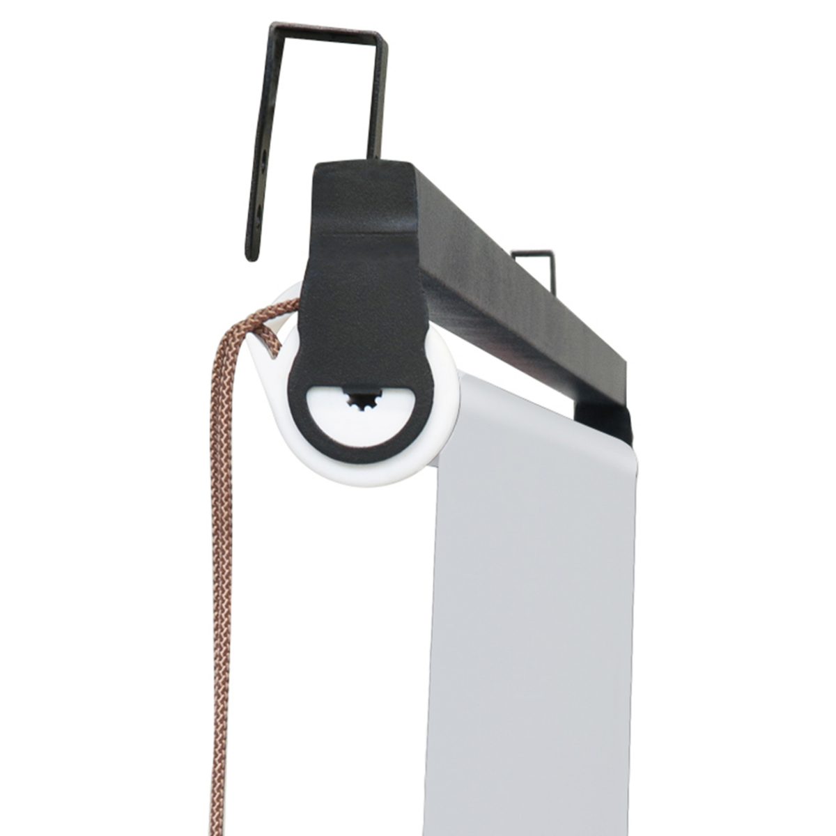 ID MARKET Lot de 2 stores enrouleurs L.124 x H. 225 CM pour pergola blanc