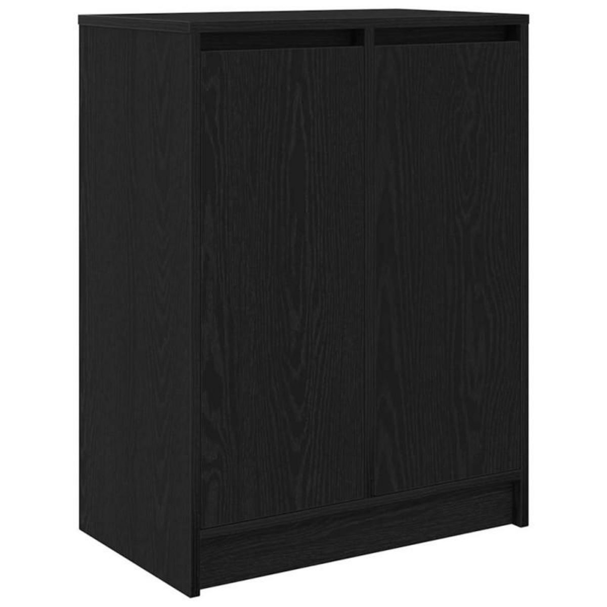 VIDAXL Armoire à chaussures chêne noir 57x34x76 cm bois d ingénierie