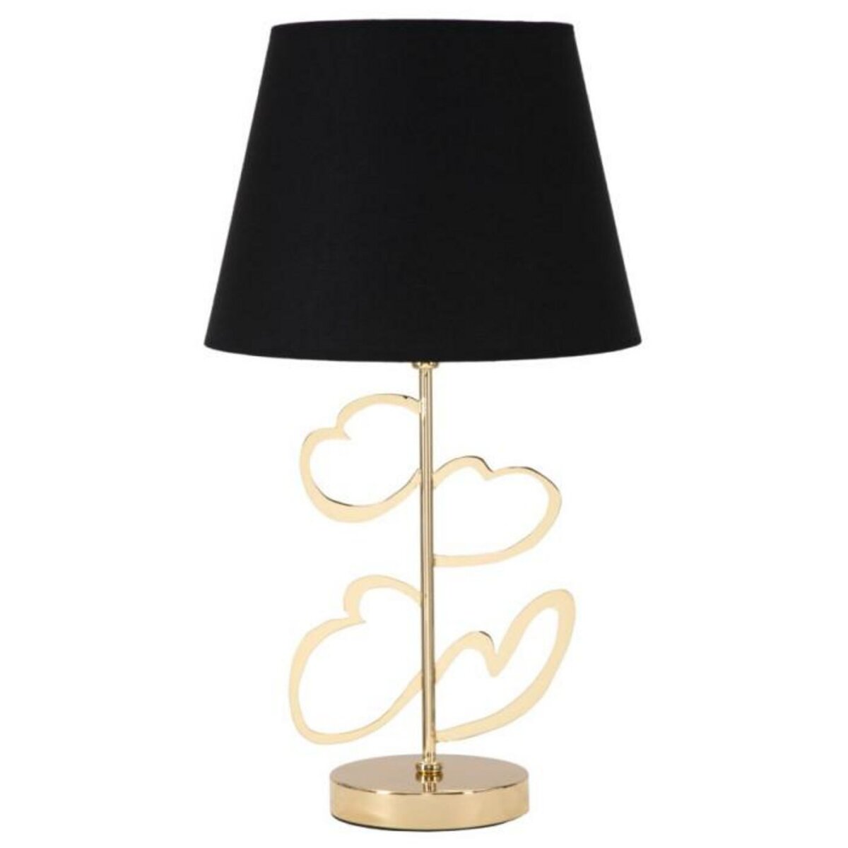 Paris Prix Lampe à Poser en Métal  Hearts  54cm Noir & Or