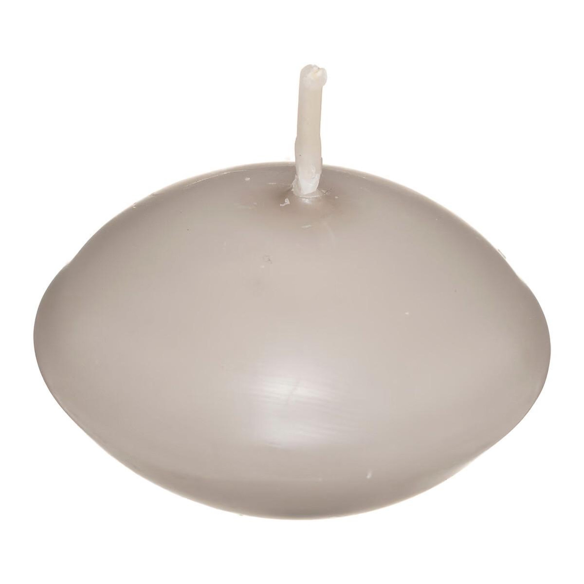 Voir la diapositive 2 : COMPTOIR DE LA BOUGIE Lot de 6 bougies flottantes  basic  4cm taupe