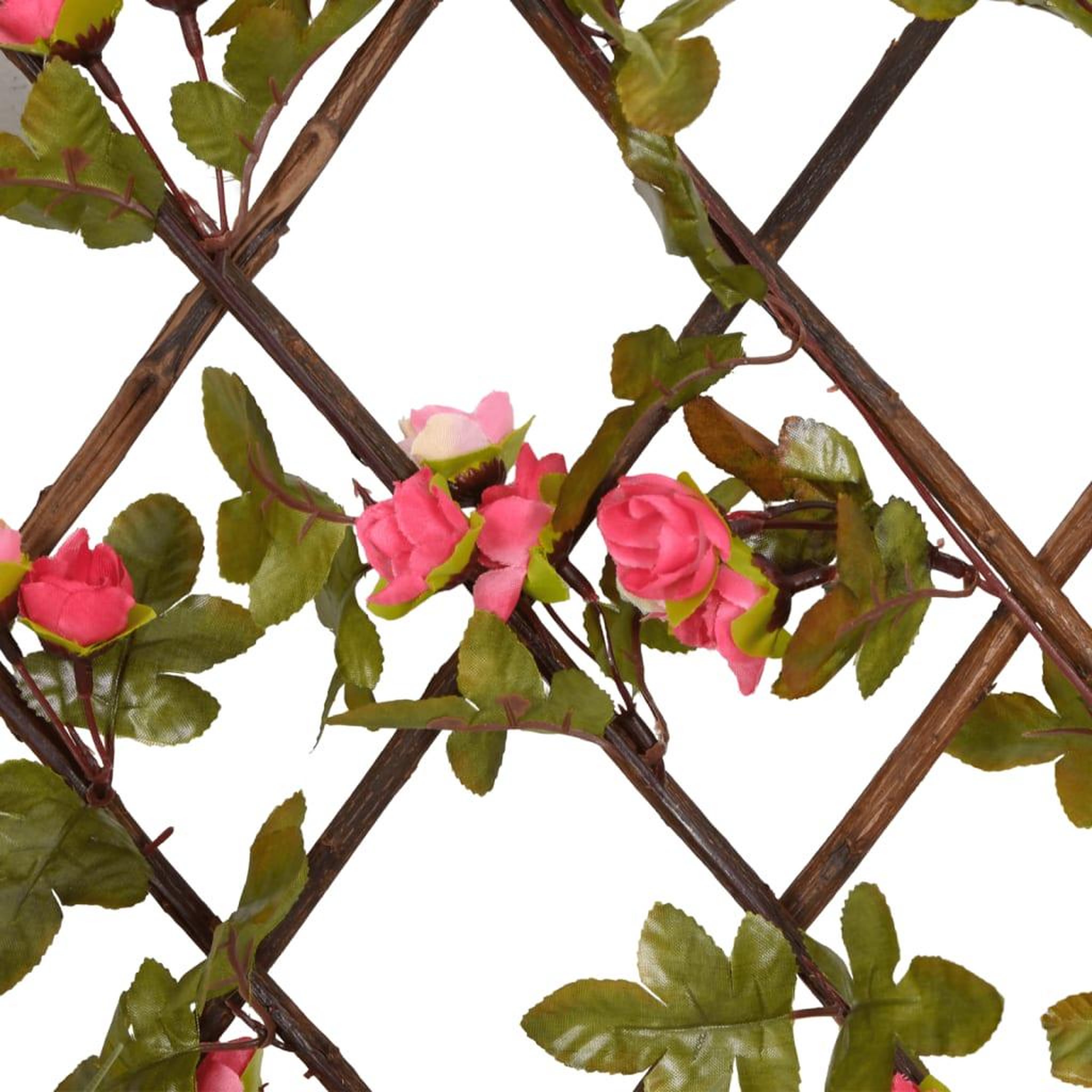 Voir la diapositive 4 : VIDAXL vidaXL Treillis de lierre artificiel extensible rose fonce 180x20 cm
