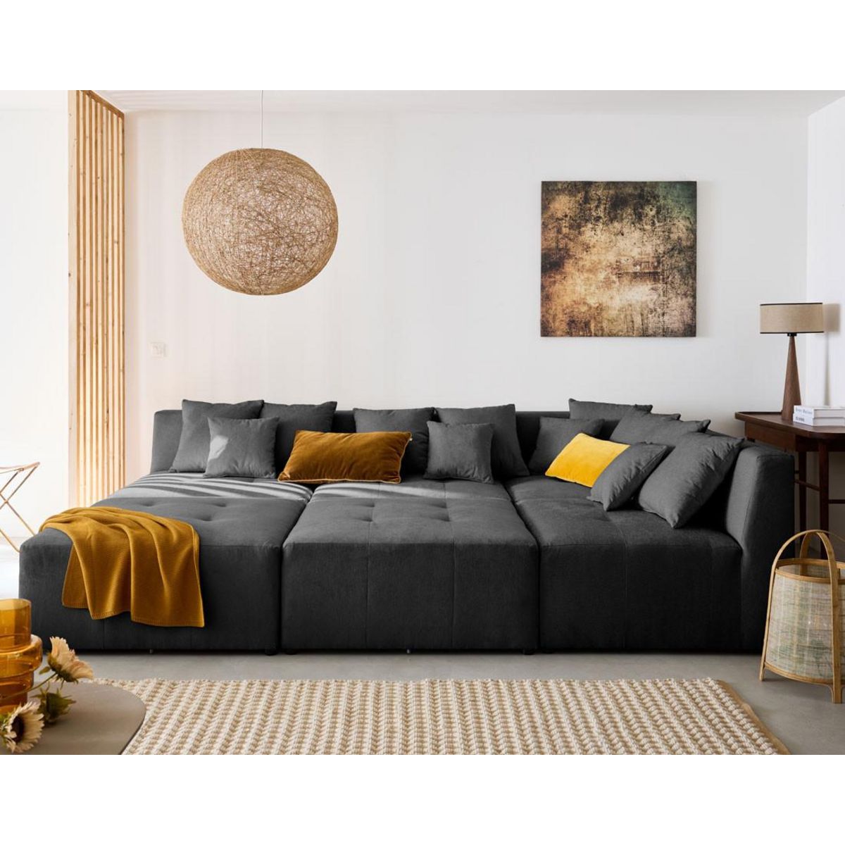 LISA DESIGN Amalfi - pouf modulable - en tissu