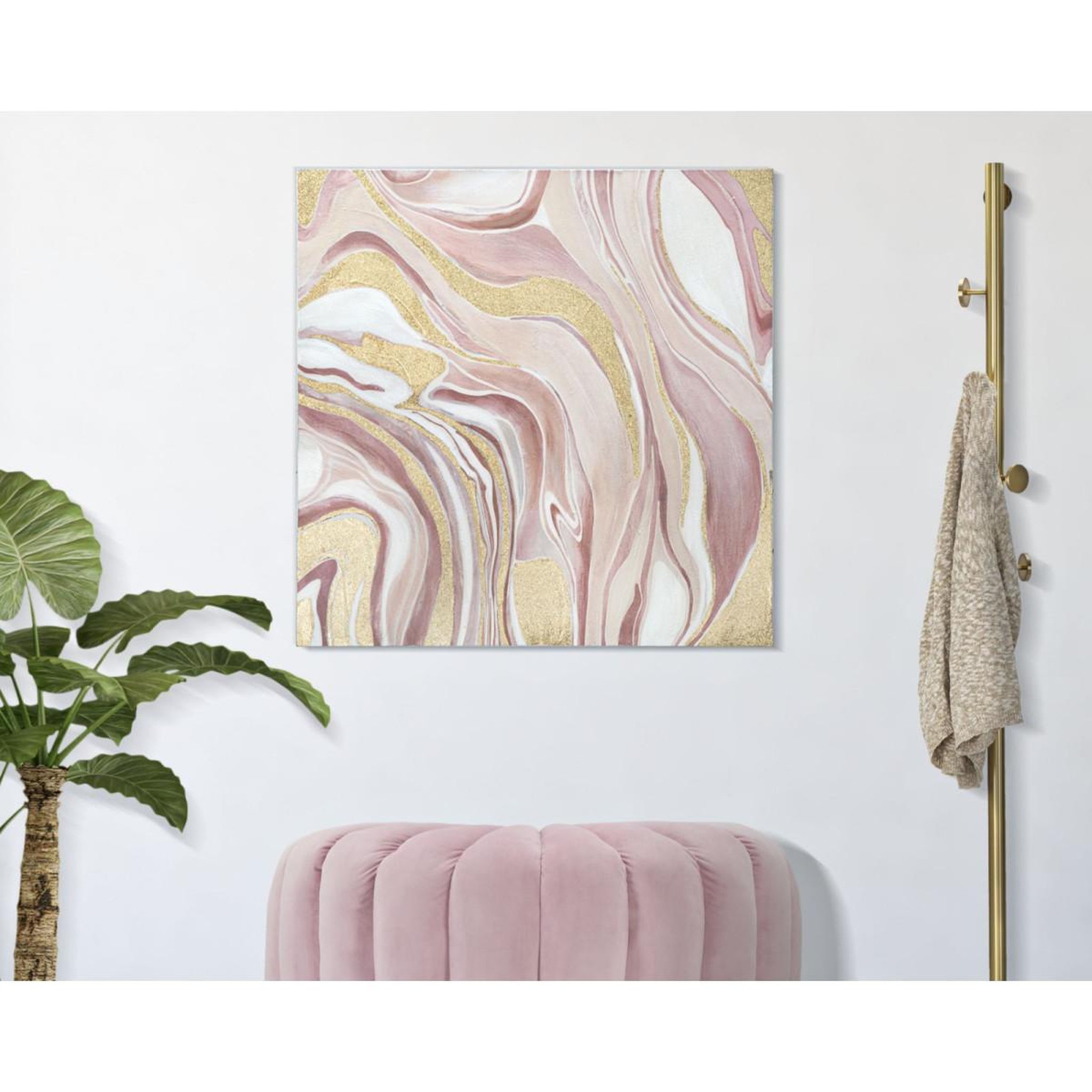 Voir la diapositive 5 : Paris Prix Toile peinture déco  pinkly  80x80cm multicolore