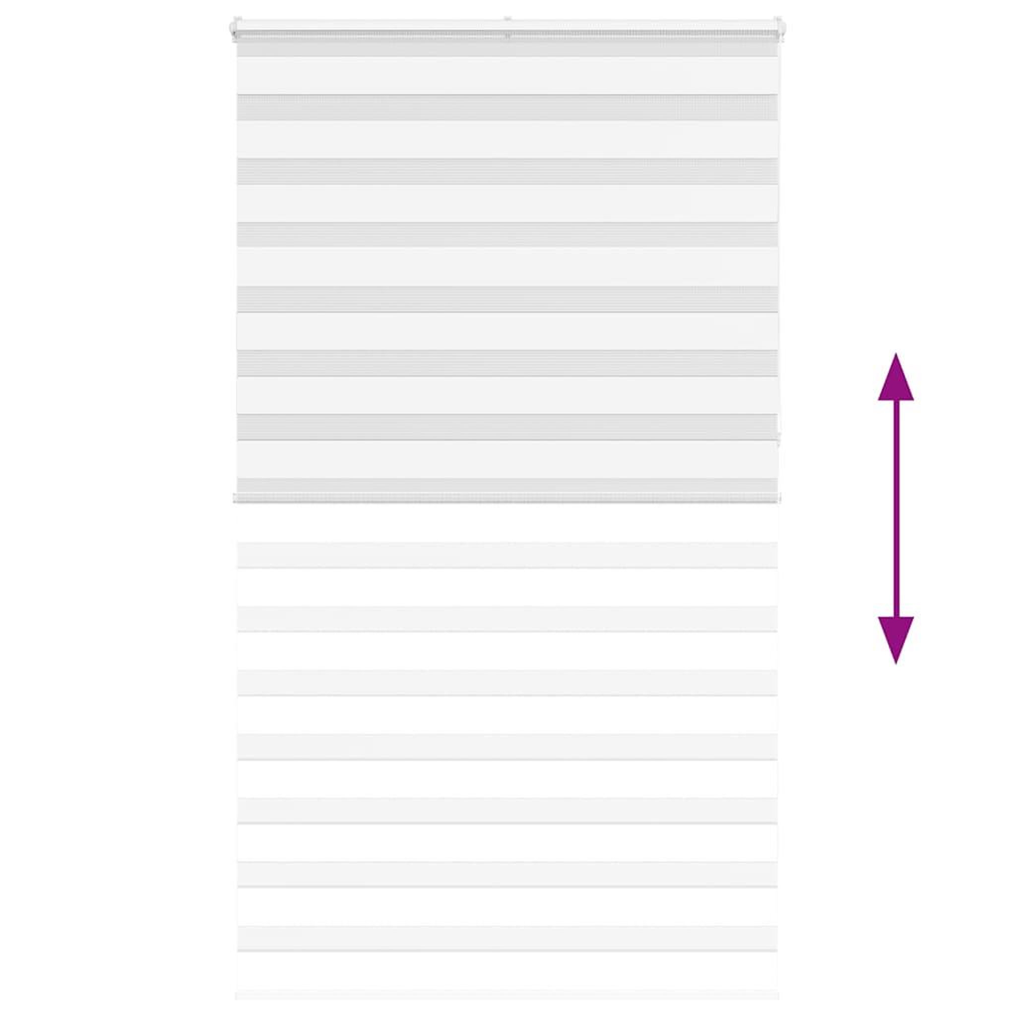 Voir la diapositive 5 : VIDAXL Store zebre blanc 125x230 cm largeur du tissu 120,9cm polyester