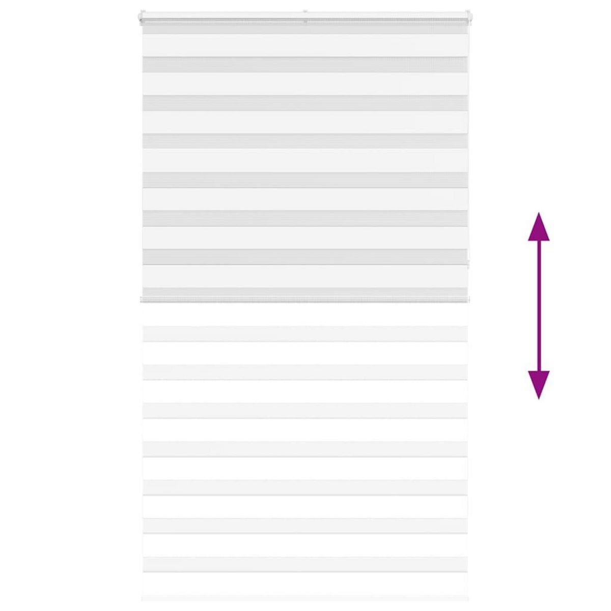 VIDAXL Store zebre blanc 125x230 cm largeur du tissu 120,9cm polyester