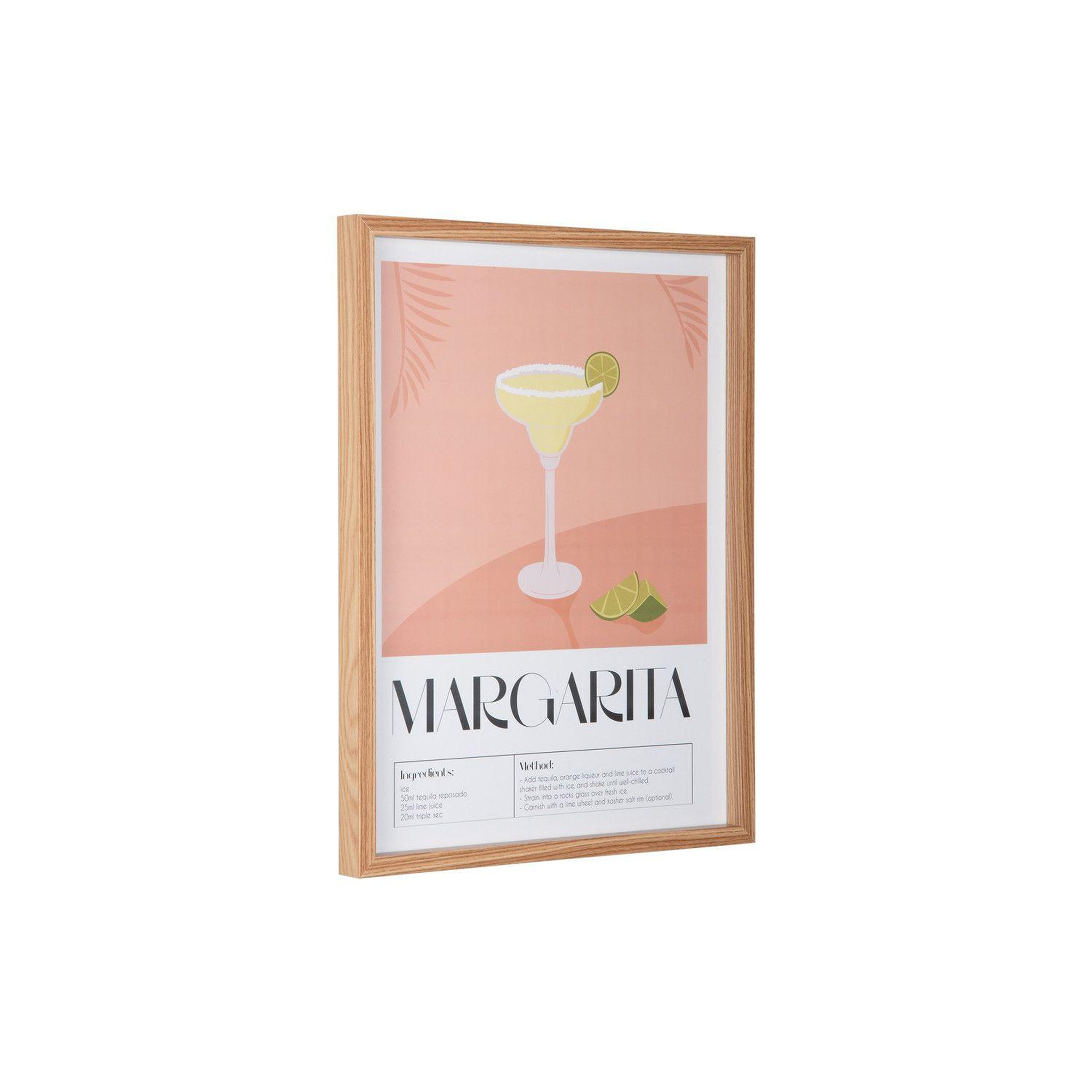Voir la diapositive 3 : PRESENT TIME Affiche encadrée cocktail