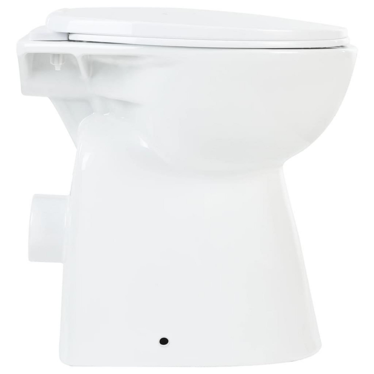 VIDAXL Toilette haute sans bord fermeture douce 7 cm Ceramique Blanc