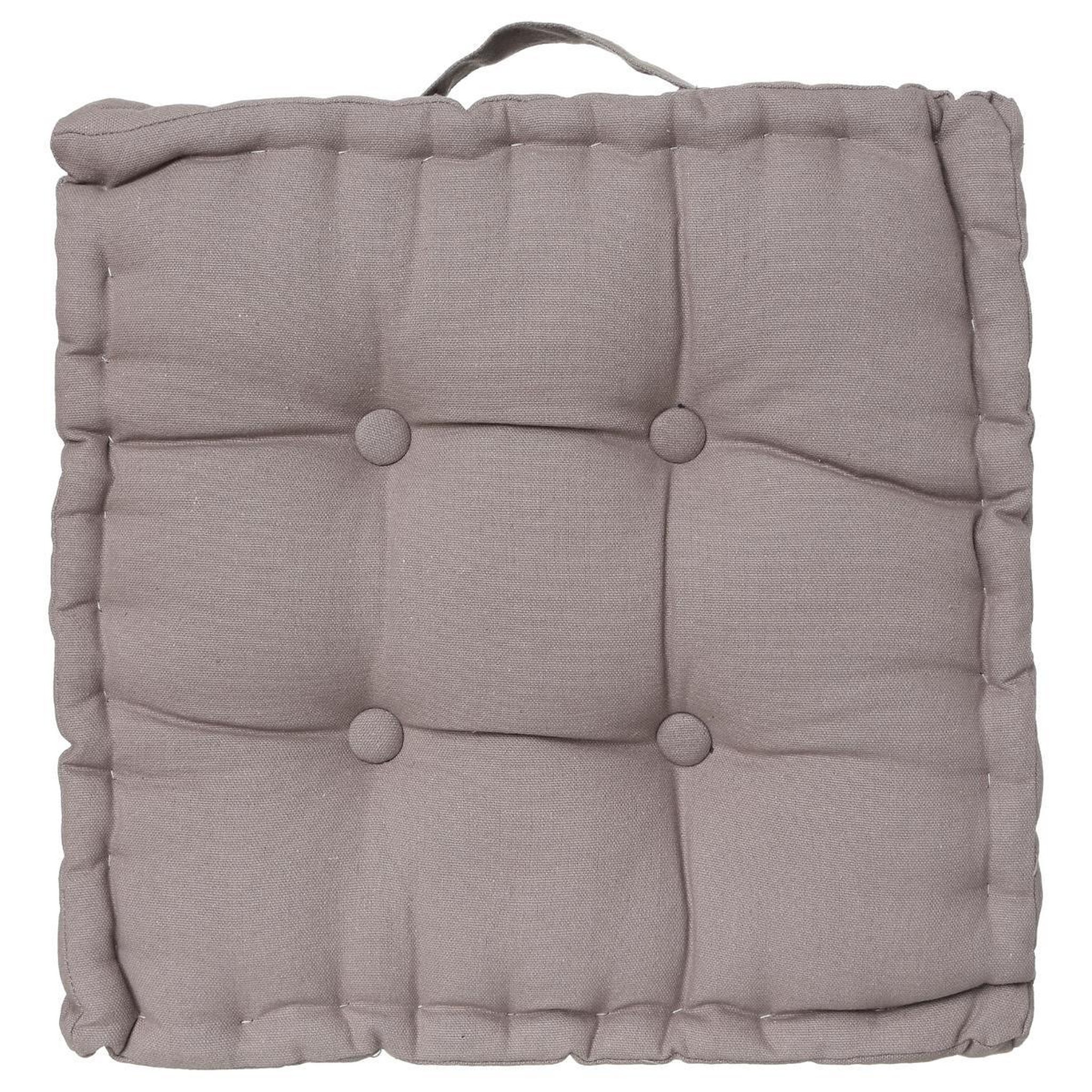 ATMOSPHERA Coussin de sol  dorian  40x40cm gris