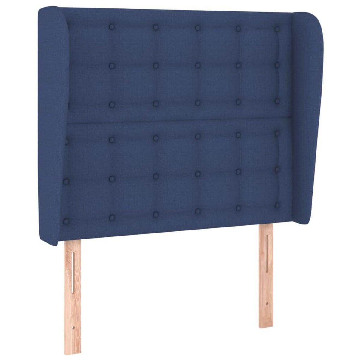 VIDAXL Tete de lit avec oreilles Bleu 83x23x118/128 cm Tissu