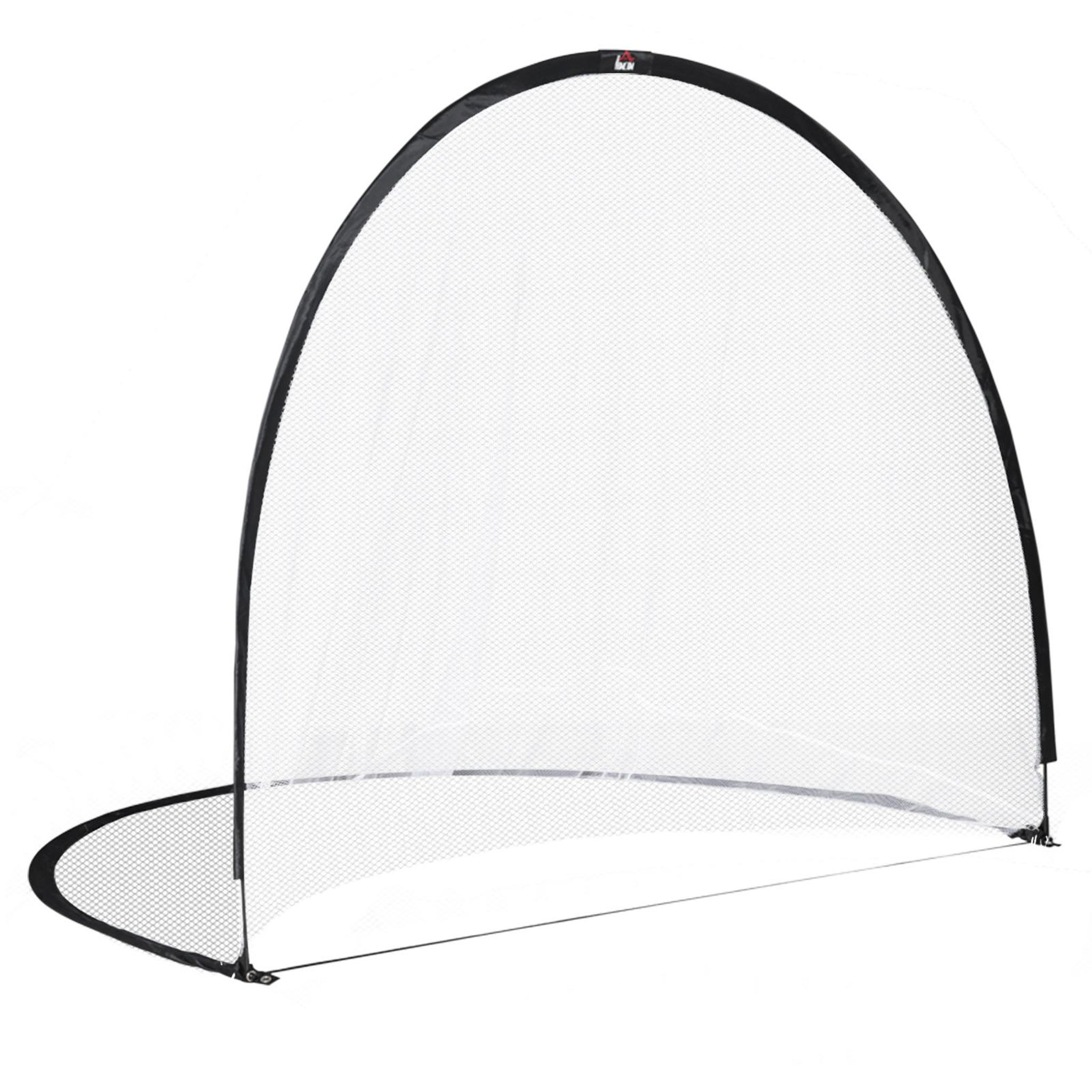 HOMCOM Cage de foot portable - but de football futsal pliable pop up - sac rangement, piquets inclus - dim. 247l x 203l x 201,5h cm - fibre verre oxford noir