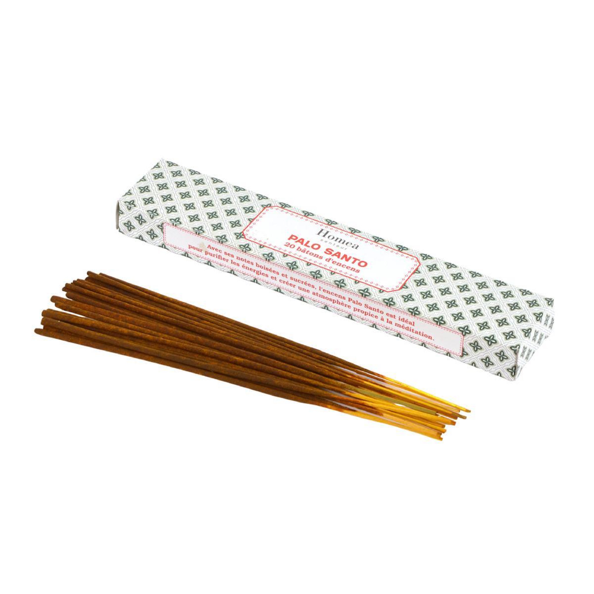 HOMEA Lot de 20 bâtons d'encens  senteur  21cm palo santo