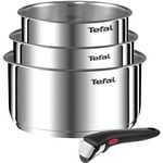 TEFAL Batterie de cuisine 3 casseroles avec 1 poignée