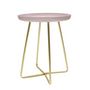 Voir la diapositive 2 : Paris Prix Table d'Appoint Ronde  Glossy  48cm Rose