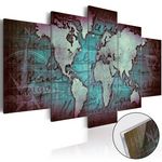 Paris Prix Tableau sur Verre Acrylique  Acrylic Prints – Bronze Map II. Coloris disponibles : Multicolore