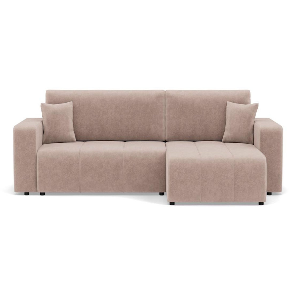 BEST MOBILIER Nicole - canapé d'angle réversible 5 places convertible avec coffre en tissu