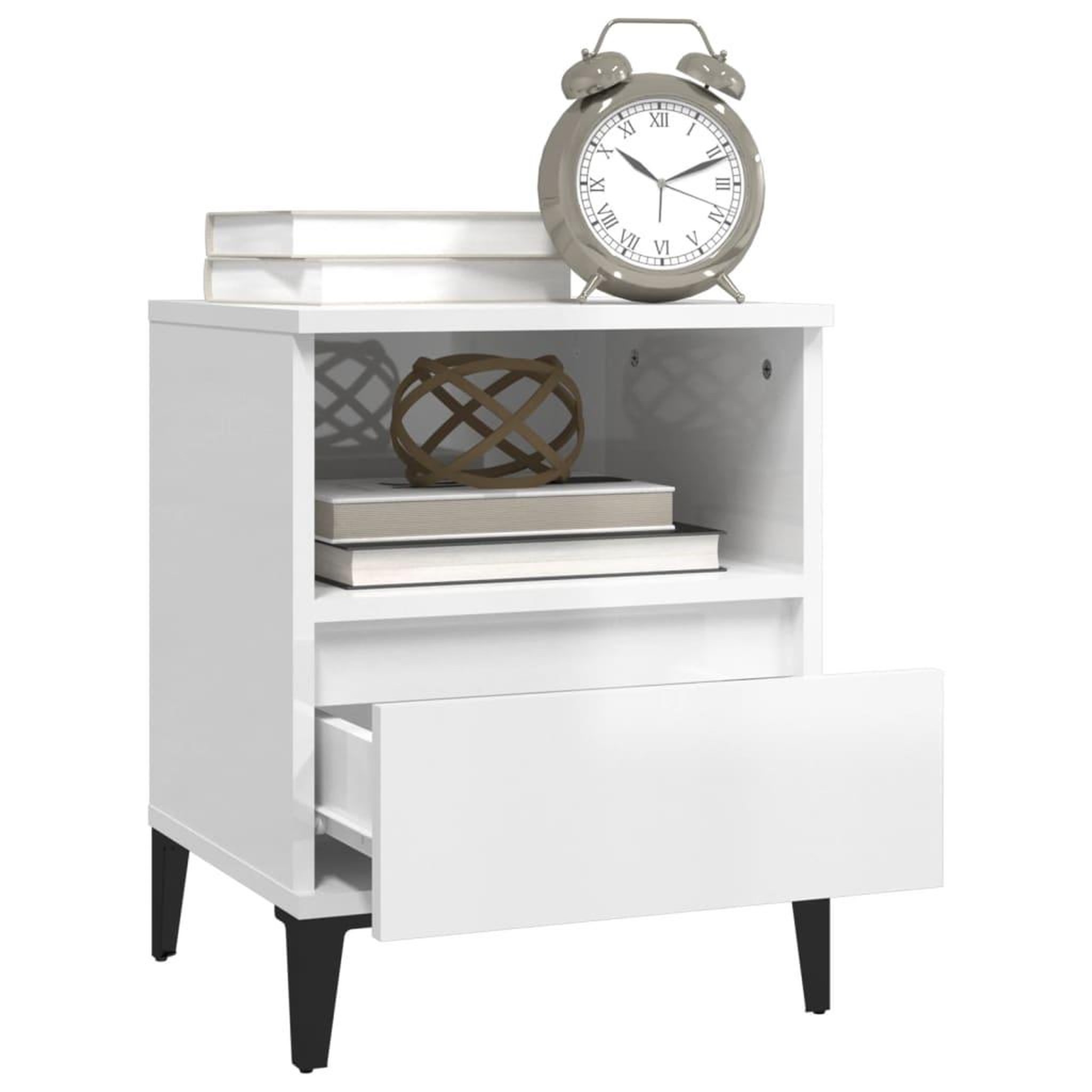 Voir la diapositive 5 : VIDAXL Tables de chevet 2 pcs Blanc brillant 40x35x50 cm