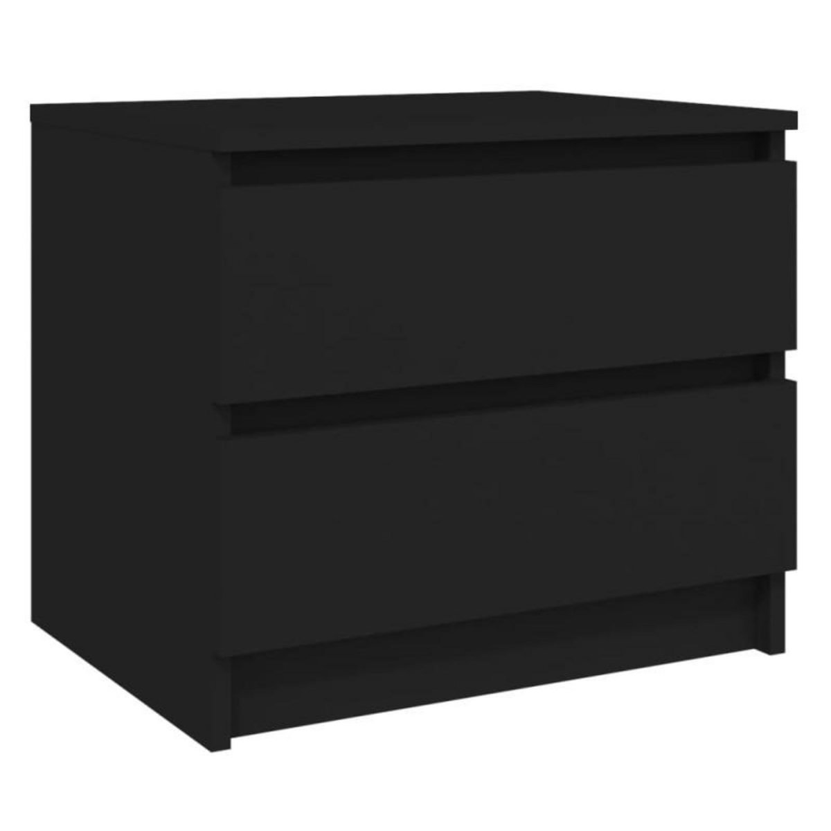 VIDAXL Tables de chevet 2 pcs Noir 50x39x43,5 cm Aggloméré