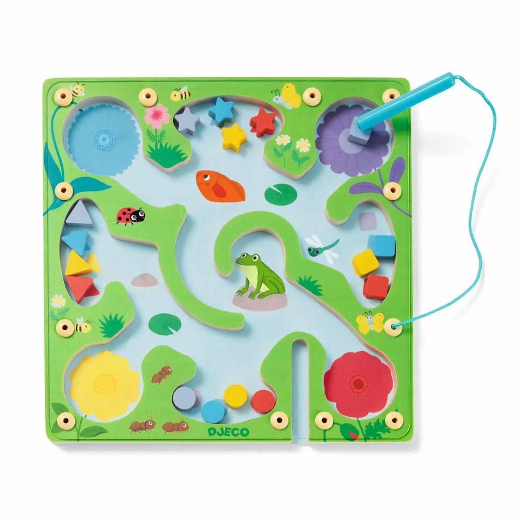 Voir la diapositive 2 : Djeco Labyrinthe magnétique Frogy Maze