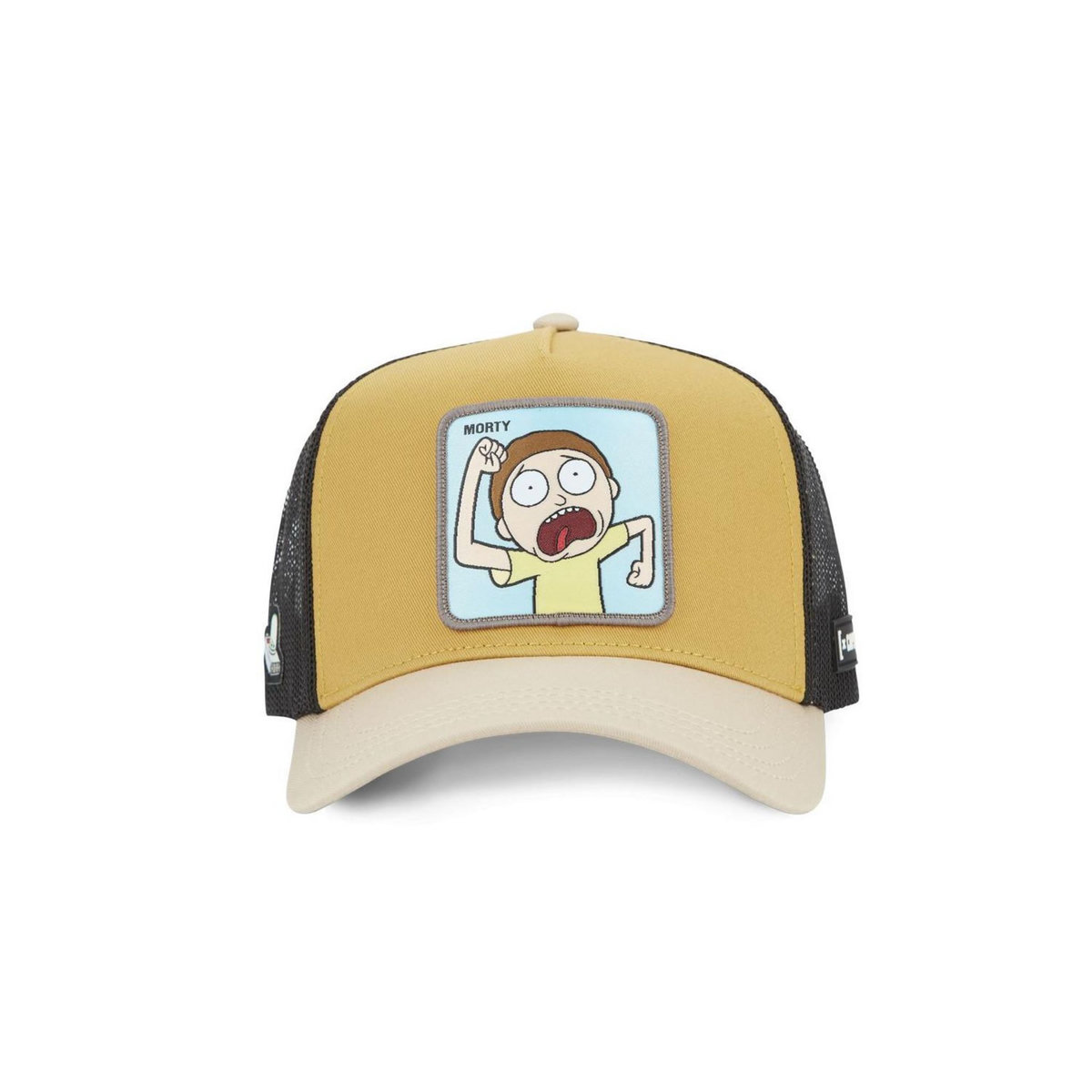 CAPSLAB Casquette trucker en coton avec filet Rick & Morty Yellow