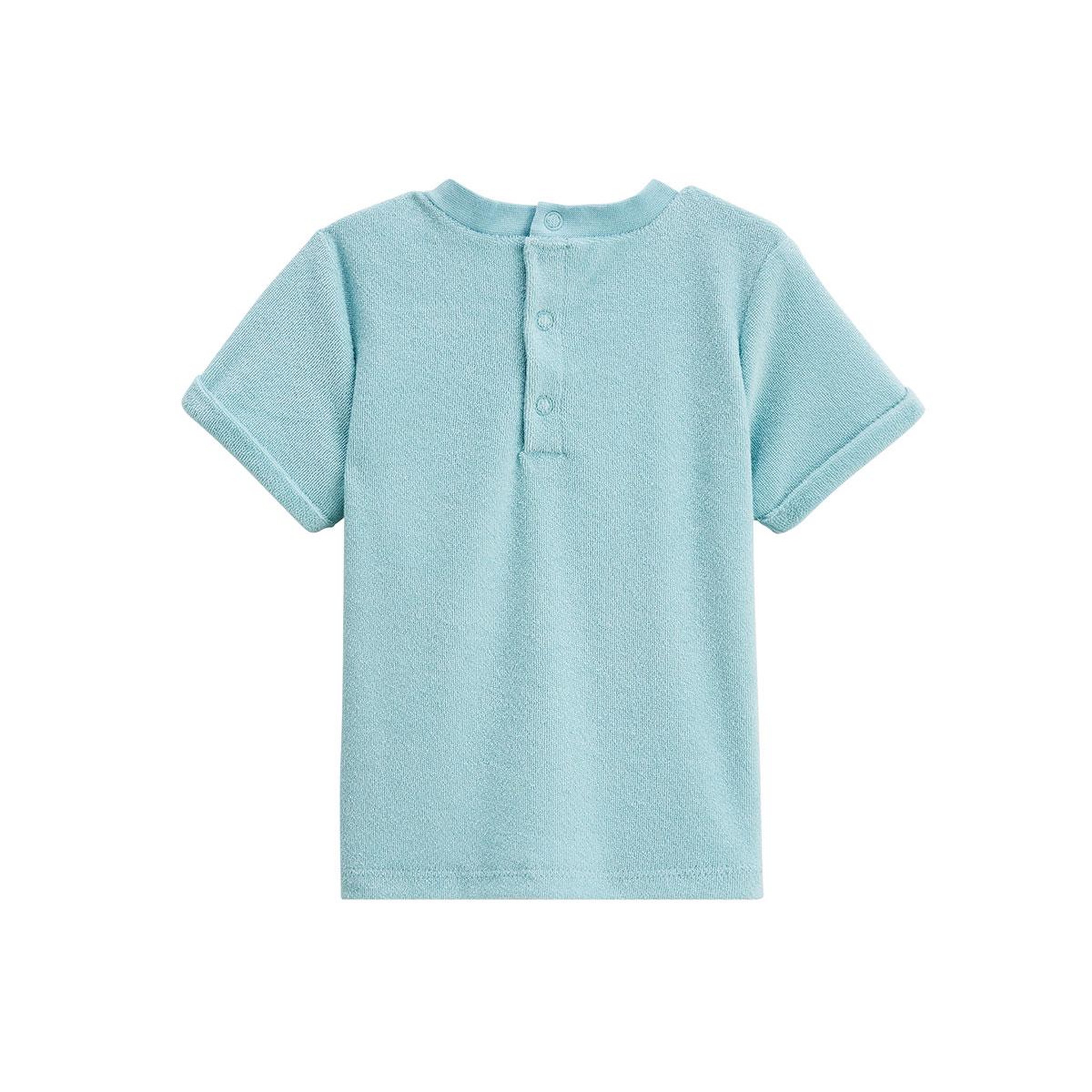 Voir la diapositive 4 : PETIT BEGUIN Ensemble enfant t-shirt et short en éponge cayo coco