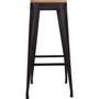 Voir la diapositive 2 : ATMOSPHERA Tabouret de bar en métal Joris - H. 80 cm