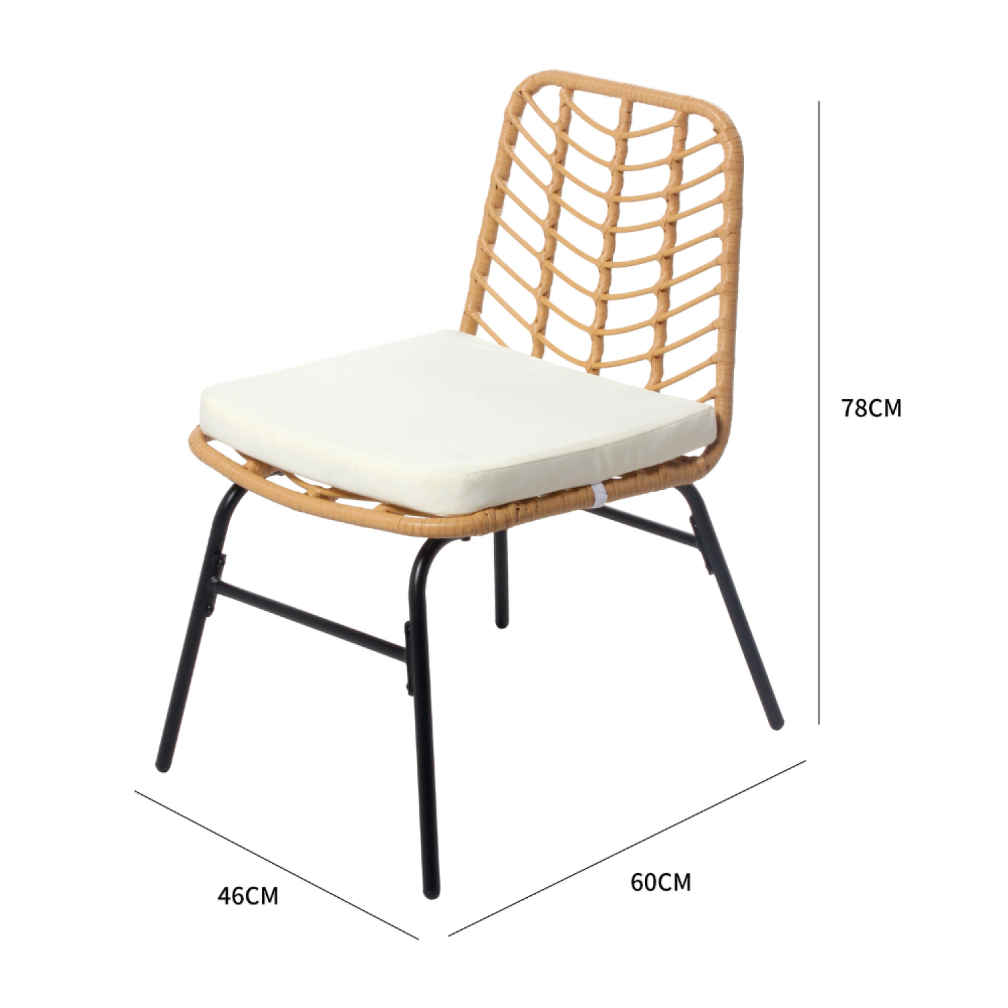Voir la diapositive 6 : CONCEPT USINE Salon de jardin 2 places effet rotin tolede