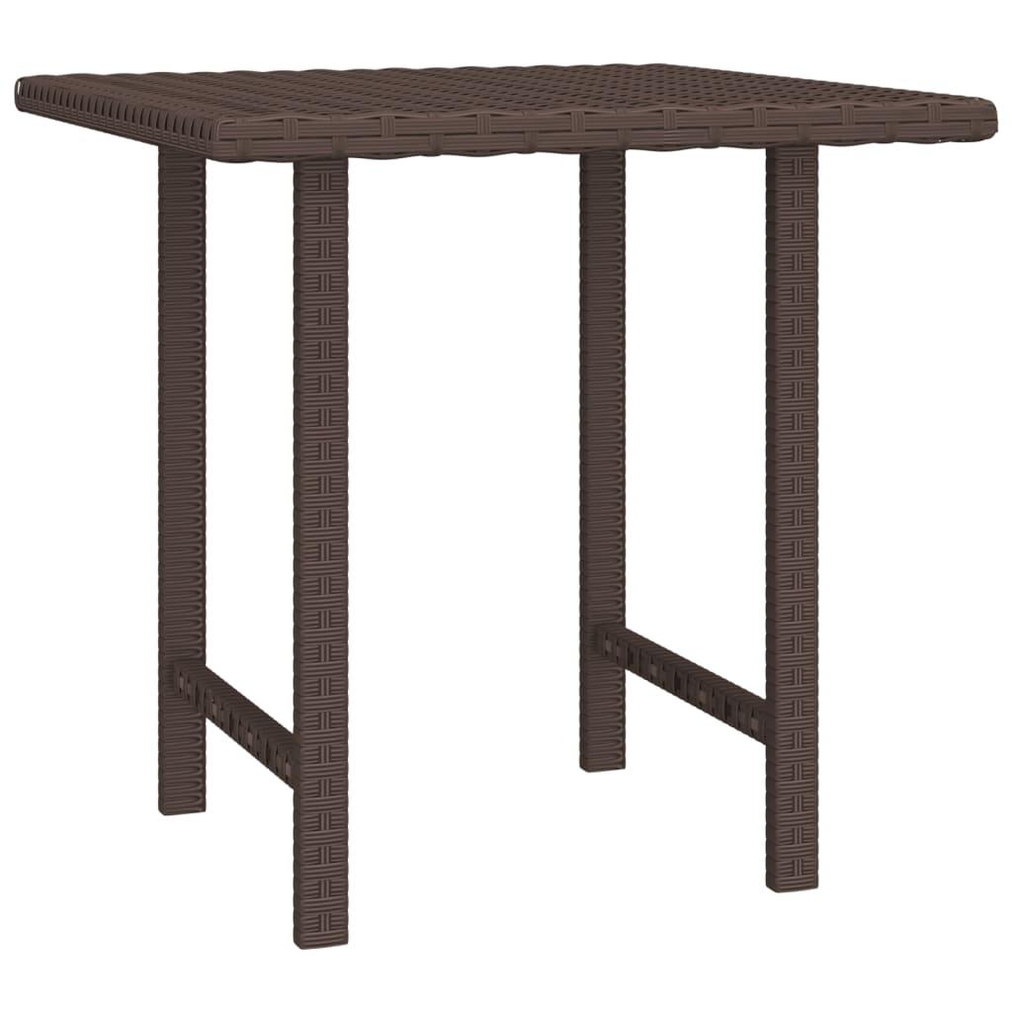 Voir la diapositive 4 : VIDAXL Tables d'appoint de jardin 3 pcs marron resine tressee