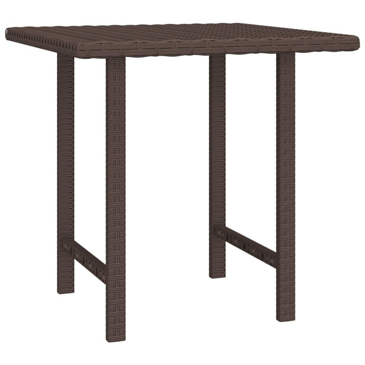 VIDAXL Tables d'appoint de jardin 3 pcs marron resine tressee