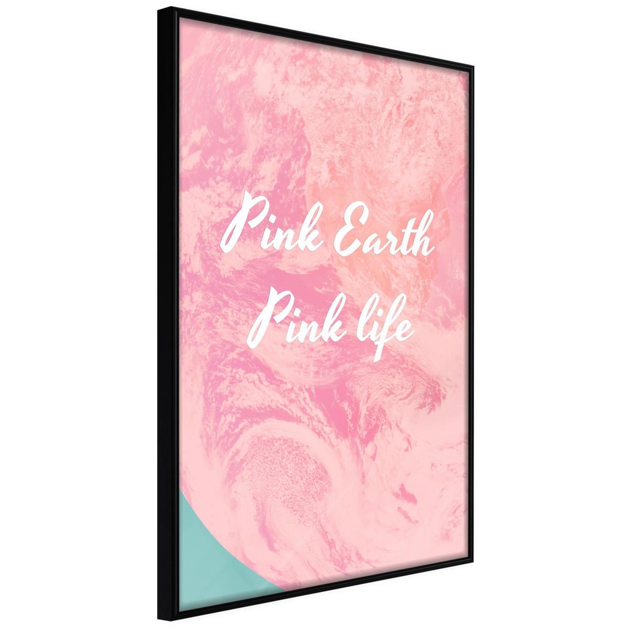 Paris Prix Affiche murale encadrée  pink life. Coloris disponibles : Jaune, Noir