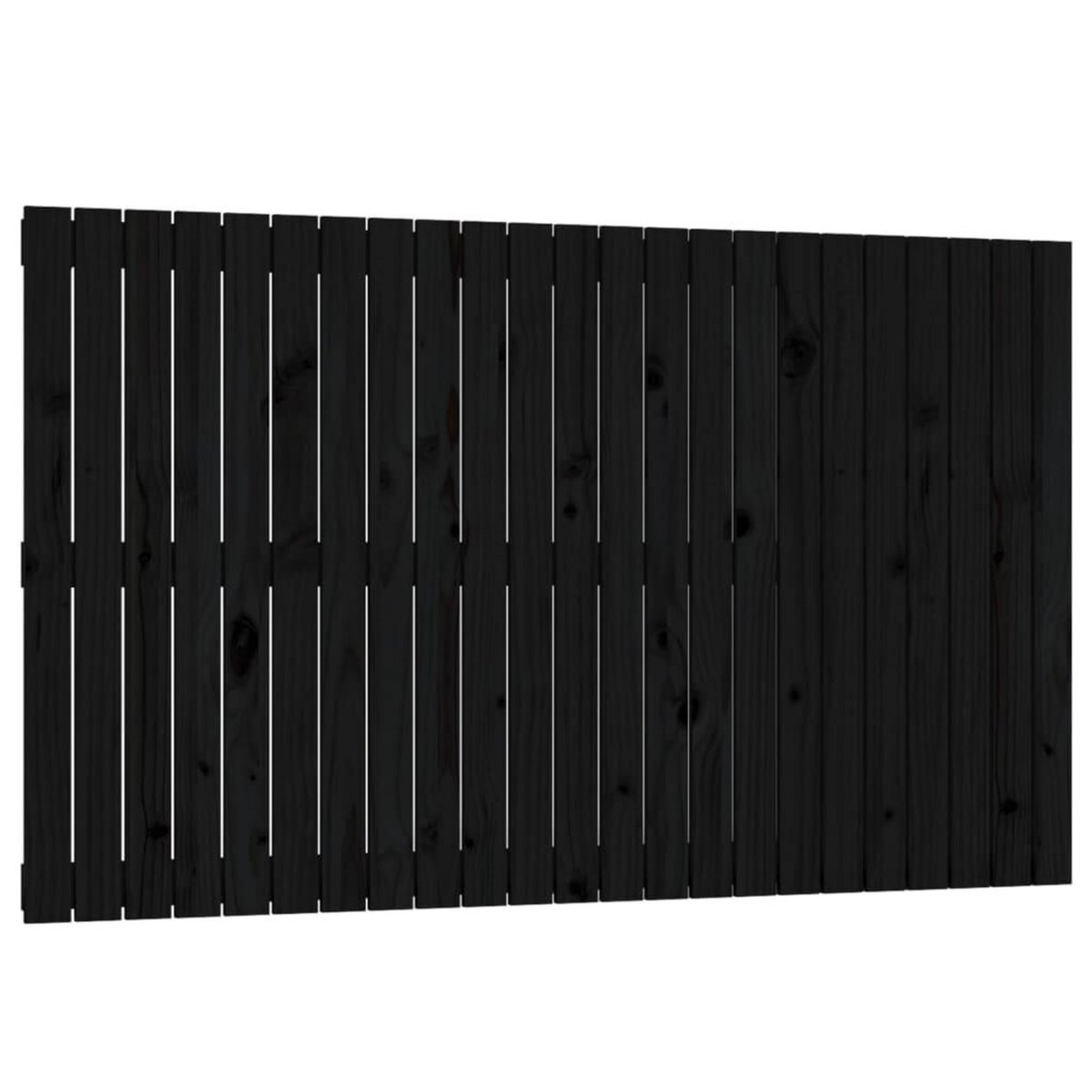 VIDAXL Tete de lit murale Noir 147x3x90 cm Bois massif de pin