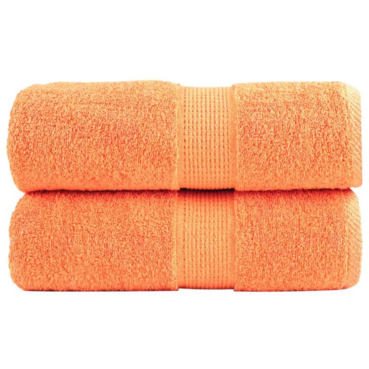 VIDAXL Serviettes de visage de qualité supérieure SOLUND 2 pcs orange