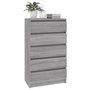 Voir la diapositive 4 : VIDAXL Commode Sonoma gris 60x36x103 cm Bois d'ingenierie