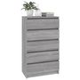 Voir la diapositive 4 : VIDAXL Commode Sonoma gris 60x36x103 cm Bois d'ingenierie
