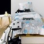 Voir la diapositive 3 : ATELIER DU COTON Housse de couette 140x200 Pussycat blue + taie 100% coton
