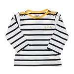 ELLE EST OU LA MER T shirt /Blanc à rayures Enfant EOM Loris. Coloris disponibles : Bleu