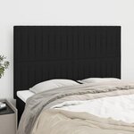 VIDAXL Tetes de lit 4 pcs Noir 72x5x78/88 cm Tissu
