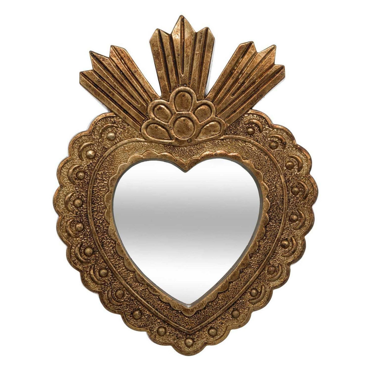 ATMOSPHERA Miroir Exvoto 28 x 30 cm - Doré