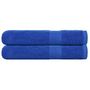 Voir la diapositive 1 : VIDAXL Serviettes 2 pcs bleu 100x200 cm 360 g m² 100% coton