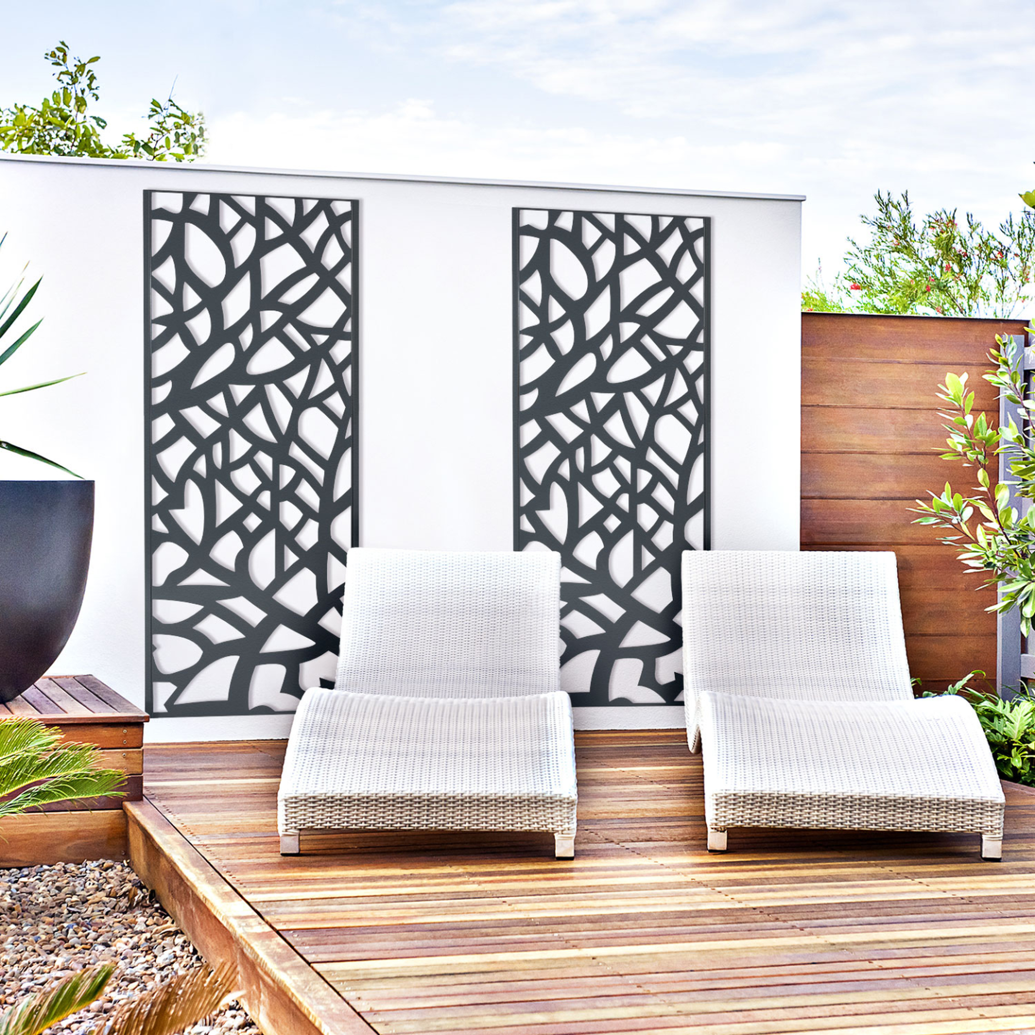 Voir la diapositive 6 : ID MARKET Panneau décoratif universel 150 x 50 cm usak gris