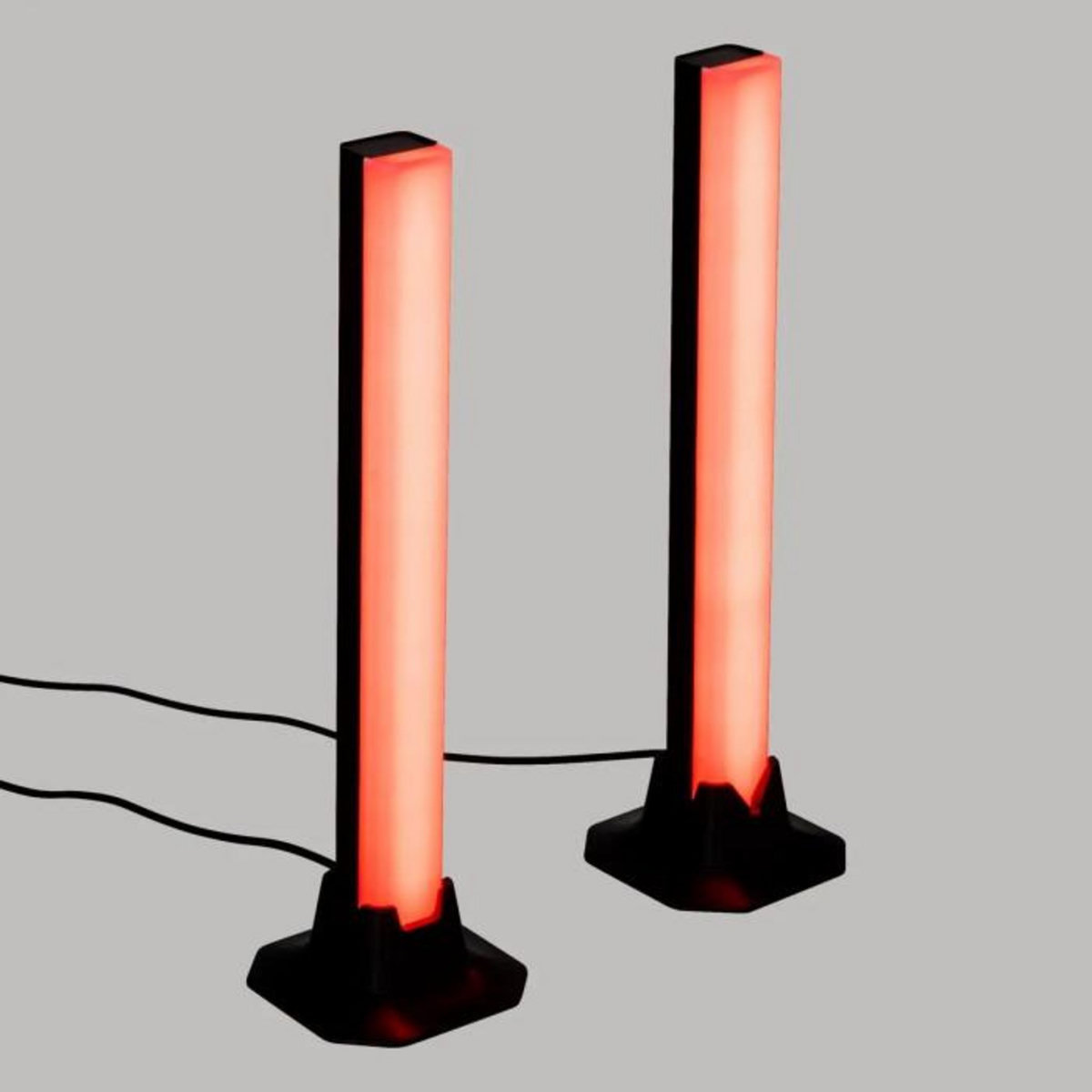 ATMOSPHERA Lot de 2 Barres Lumineuses  Paol  32cm Noir