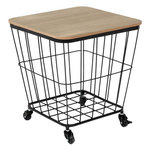 ATMOSPHERA Table Coffre Grillage  Jordi  43cm Noir