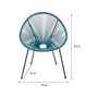 Voir la diapositive 3 : Habitat et Jardin Lot de 2 fauteuils de jardin  Ania  - Bleu clair