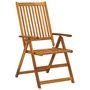 Voir la diapositive 3 : VIDAXL Chaises inclinables de jardin lot de 4 et coussins Bois acacia